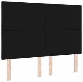Cabeceira LED com Design de Blocos de Diamante Preta 160 cm em Veludo