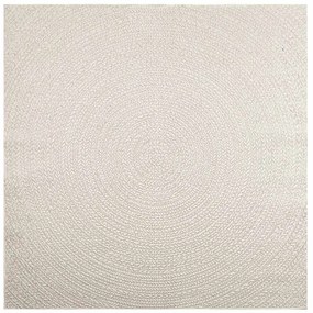 Tapete ZIZUR creme 200x200cm aspeto de juta interior e exterior