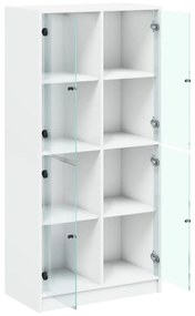 Armário alto c/ portas 68x37x142 cm derivados de madeira branco