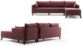 Sofá de Canto Bella – Vermelho Claret – 275 cm