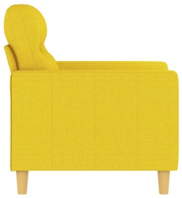 Poltrona 60 cm tecido amarelo-claro