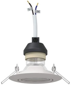 Luminárias Embutidas 12 pcs Redondas GU10 Brancas Ø90 mm Aço
