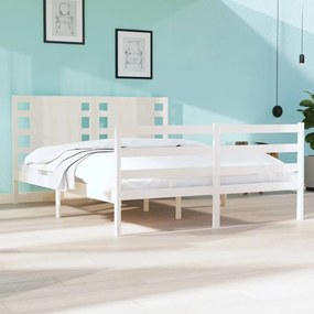 vidaXL Cama sem colchão 120x190 cm madeira de pinho maciça branco