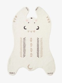 Oferta do IVA - Tapete Urso branco claro liso com motivo