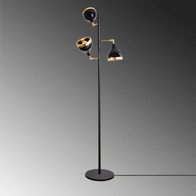 Candeeiro de Pé Yildo – Preto e Dourado – 163 cm