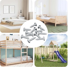 vidaXL Parafuso 13636 pcs Prateado M4 x 16 mm Aço