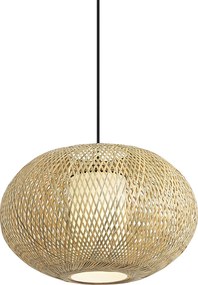 Candeeiro suspenso Japandi Bambu 50cm IP44 - Moana