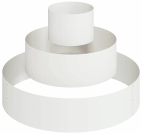 Vaso de Metal Aço/Branco Aço revestido a pó Grande Vasos