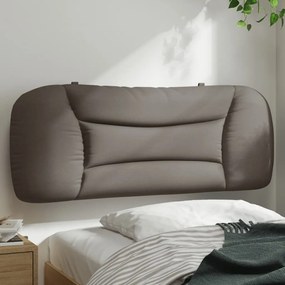 vidaXL Almofadão de cabeceira 100 cm tecido cinzento-acastanhado
