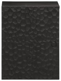 Armário de parede para WC 38x33x48 cm mangueira maciça preto