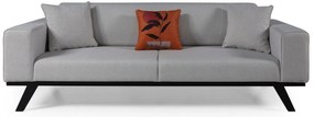 Sofá-Cama de 3 Lugares Leon – Cinzento Claro – 222 cm x 92 cm x 77 cm
