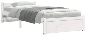 Estrutura cama pequena solteiro 75x190 cm madeira maciça branco