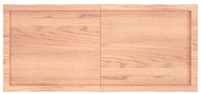 Tampo de mesa com bordas vivas carvalho tratado castanho-claro