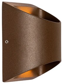 Candeeiro de parede moderno para exterior castanho ferrugem incluindo LED 2 luzes IP54 - Mal Moderno