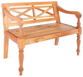 vidaXL Banco Batávia 98 cm madeira maciça de mogno castanho claro