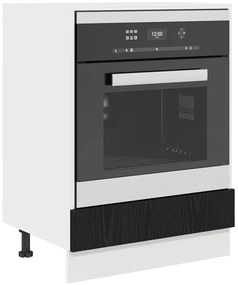 Armário de forno Carvalho preto 60 x 46 x 81.5 cm