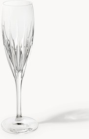 Flutes de champanhe artesanais com padrão em relevo Dionysos, conjunto de 2