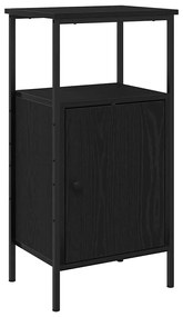 gabinete de cabeceira vidaXL madeira de carvalho preto 41x31x80 cm mad