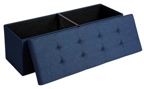 Banco de armazenamento acolchoado com tampa e assento. | SONGMICS | 110 x 38 x 38 cm | índigo | LSF77IN.
