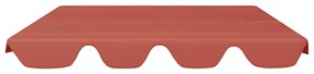 Toldo suplente p/ baloiço de jardim 150/130x105/70 cm terracota