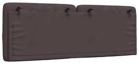 Almofadão de cabeceira 120 cm tecido castanho-escuro