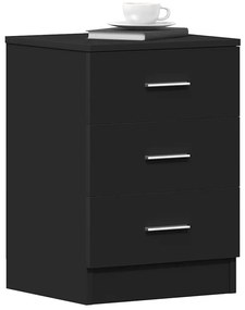 Mesa de cabeceira 38x35x56 cm derivados de madeira preto