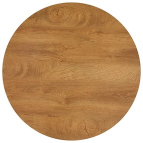 Mesa de jantar 90x73,5 cm MDF cor carvalho e preto