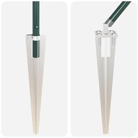 Postes de Cerca com ponta - 52 peças, Ø32mm, 140cm, em aço galvanizado