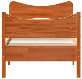 Cama sem colchão 90x200 cm pinho maciço castanho-mel