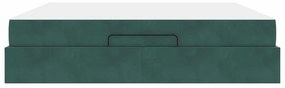 Estrutura da Cama Outros Verde-escuro 180 x 200 cm Veludo