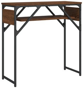 Mesa consola c/ prateleira derivados madeira carvalho castanho