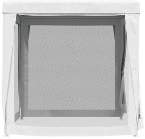 Tenda para festas com 4 paredes laterais em rede 2x2 m branco