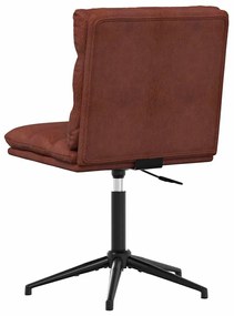 Cadeiras de jantar 2 pcs couro artificial castanho brilhante