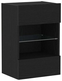Cabinet de TV LED vidaXL 2 pcs Carvalho Preto 40x30x60,5cm cm Madeira