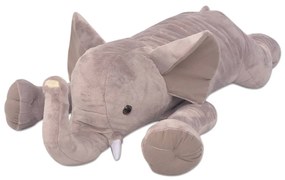 vidaXL Elefante de brincar em pelúcia XXL 120 cm