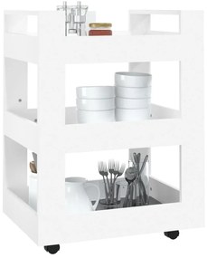 Carrinho de cozinha 60x45x80 cm derivados de madeira branco
