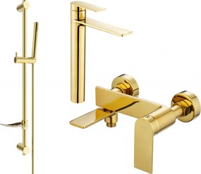 Mexen Zero Conjunto de banheira DF70, dourado - 7113DF70-50