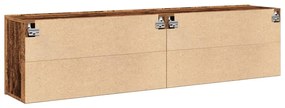 Móveis de parede para TV 2 pcs 80x30x41 cm madeira velha