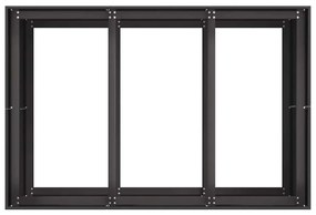 Vaso floreira 120x80x80 cm aço preto