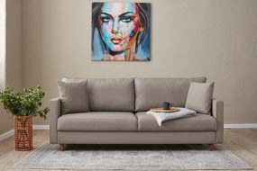 Sofá de 3 Lugares Eva – Creme – 210x82x90 cm