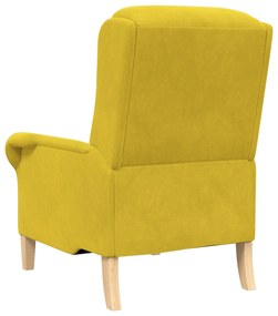 Poltrona Amarela Amarelo Têxtil, Madeira Padrão Poltrona Amarela