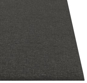 Painel de parede 12 pcs 30x30cm tecido 1,08 m² cor cinza-escuro