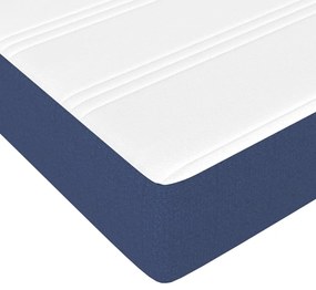 Cama com molas/colchão 180x200 cm tecido azul