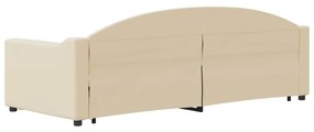 Sofá-cama com gavetão 80x200 cm tecido cor creme