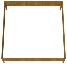 Canteiro elevado de jardim 100x100x33,5 cm aço corten