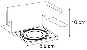Foco embutido branco GU10 inclinável e rotativo sem moldura - Oneon Moderno
