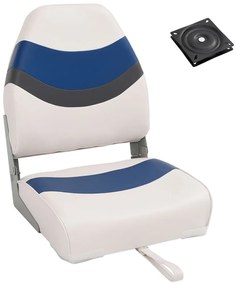 vidaXL 2 pcs conjunto assento de barco dobrável com encosto alto