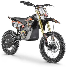 Moto cross criança elétrica 1300W 14-12 Laranja