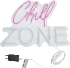 Luz de parede néon rosa com azul Incl. LED - Chill Zone