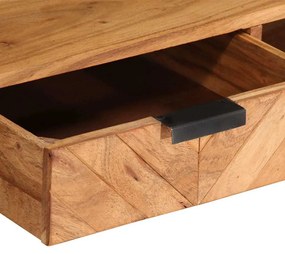 Mesa de centro 110x55x40 cm madeira de acácia maciça